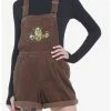 HUNIVERS Shrek Embroidered Corduroy Shortalls