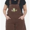 HUNIVERS Shrek Embroidered Corduroy Shortalls Plus Size