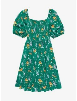 HUNIVERS Her Universe Disney Lady And The Tramp Floral Allover Print Smock Dress