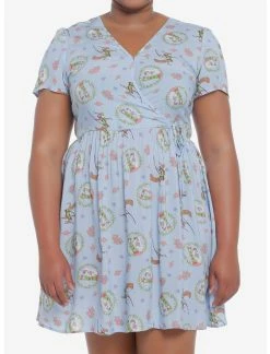 HUNIVERS Disney Robin Hood Faux Wrap Dress Plus Size