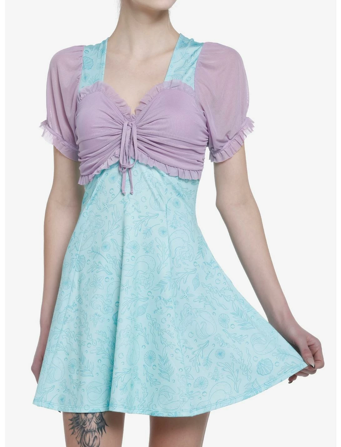 HUNIVERS Her Universe Disney The Little Mermaid Lace-Up Sweetheart Dress 1 HUNIVERS Her Universe Disney The Little Mermaid Lace-Up Sweetheart Dress