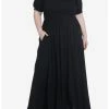 Null Thorn & Fable Black Smock Puff Sleeve Maxi Dress Plus Size