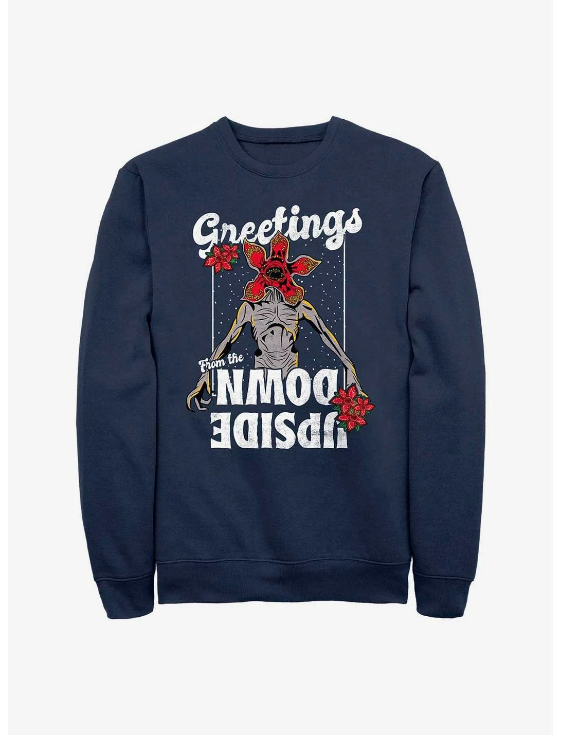 Null Stranger Things Demogorgon Season's Greetings Sweatshirt 1 Null Stranger Things Demogorgon Season's Greetings Sweatshirt