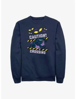 Null Marvel Black Panther Caution Crossing Sweatshirt