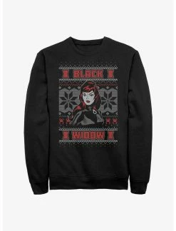 Null Marvel Black Widow Ugly Christmas Sweatshirt