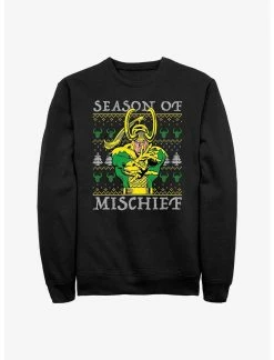 Null Marvel Loki Mischief Season Ugly Christmas Sweatshirt