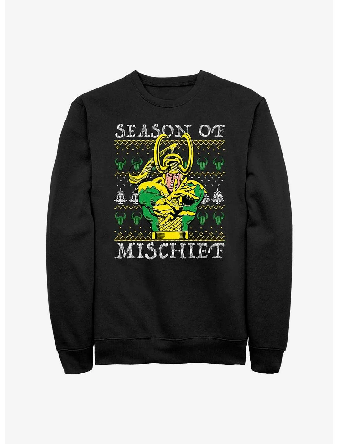 Null Marvel Loki Mischief Season Ugly Christmas Sweatshirt 1 Null Marvel Loki Mischief Season Ugly Christmas Sweatshirt