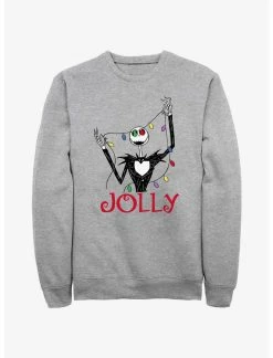 Null Disney The Nightmare Before Christmas Jack Jolly Lights Sweatshirt