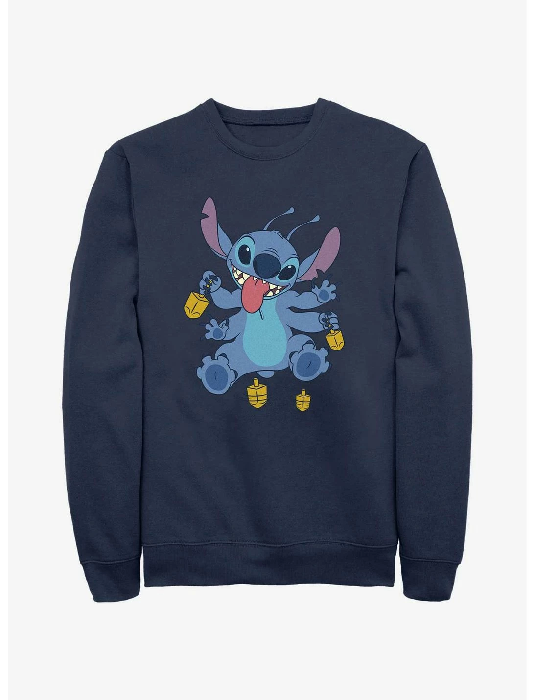 Null Disney Lilo & Stitch Hanukkah Spinning Dreidels Sweatshirt 1 Null Disney Lilo & Stitch Hanukkah Spinning Dreidels Sweatshirt