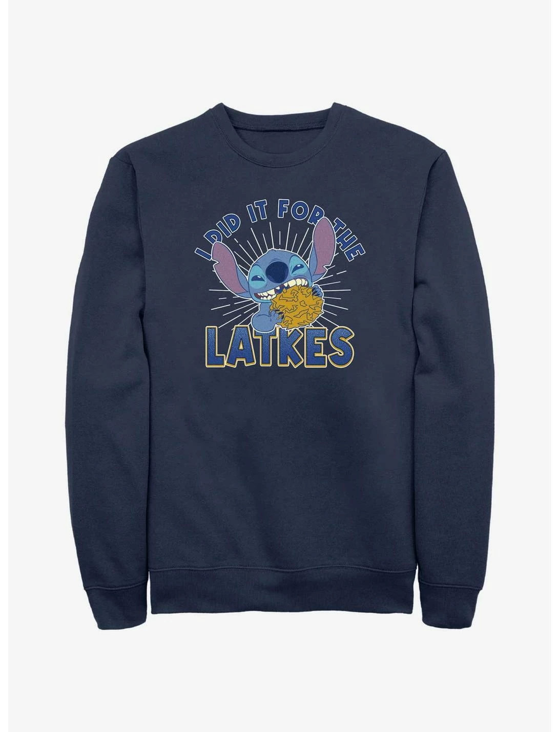 Null Disney Lilo & Stitch Did It For Hanukkah Latkes Sweatshirt 1 Null Disney Lilo & Stitch Did It For Hanukkah Latkes Sweatshirt